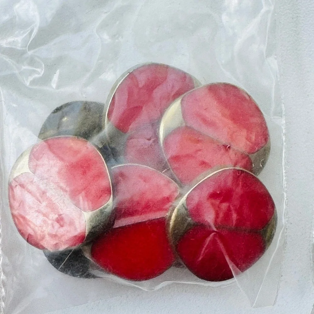 Vintage Mixed Sewing Button Lot Assorted Color Shapes Lucite Metal Resin 10 Bags